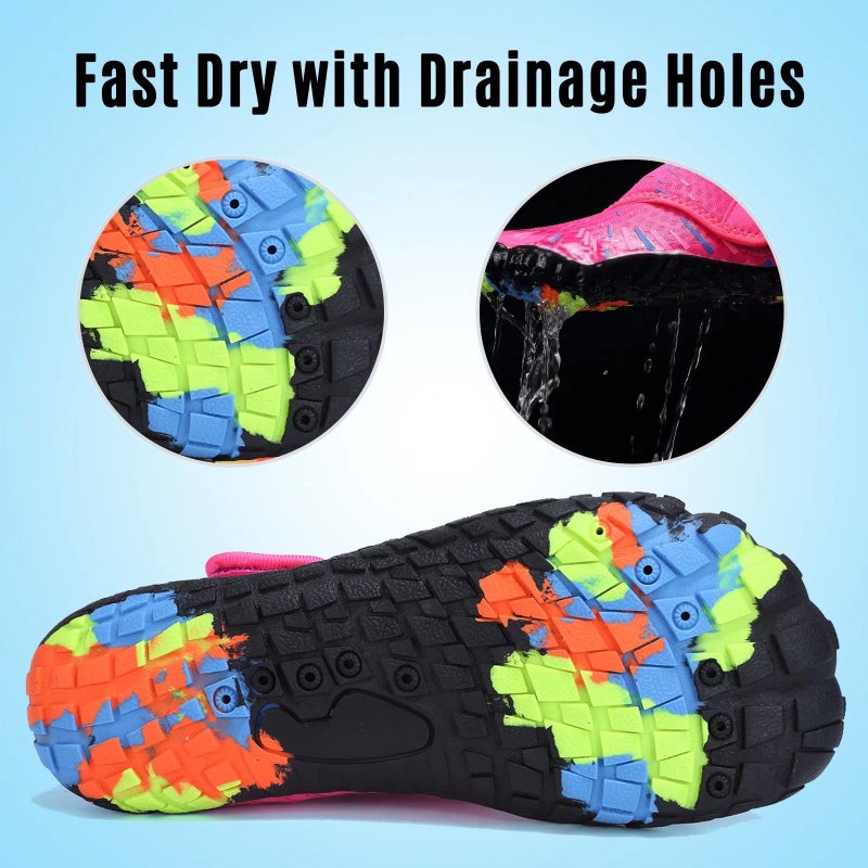 CIOR Boys & Girls Water Shoes Sports Aqua Athletic Sneakers Lightweight Sport Shoes(Toddler/Little Kid/Big Kid) U1ELJSX011-Pink-29 - Image 3